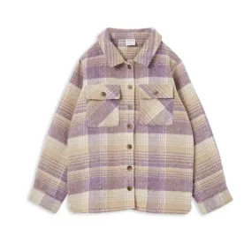 Milky Lilac Check Overshirt