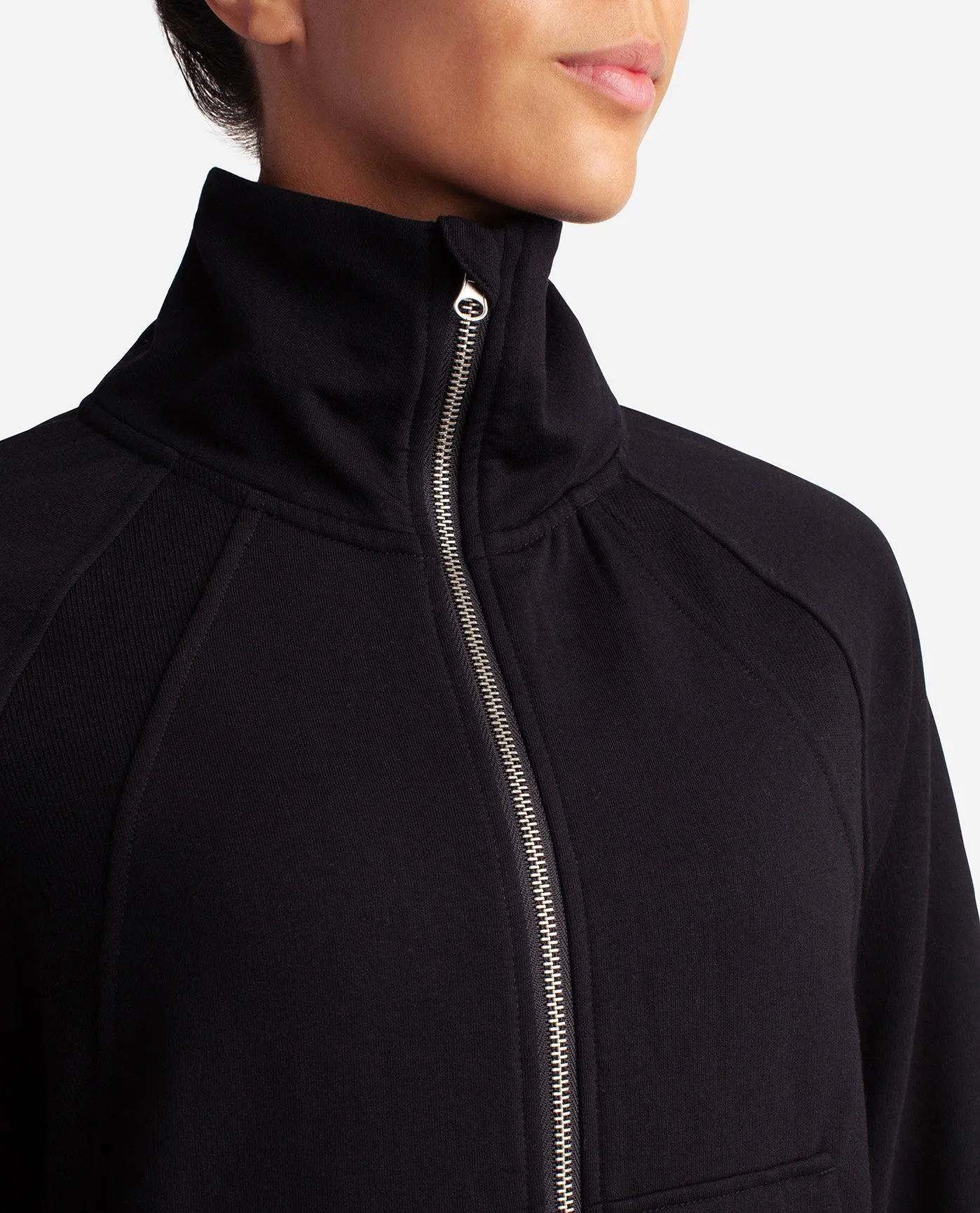 Mixed Rib Full Zip Jacket