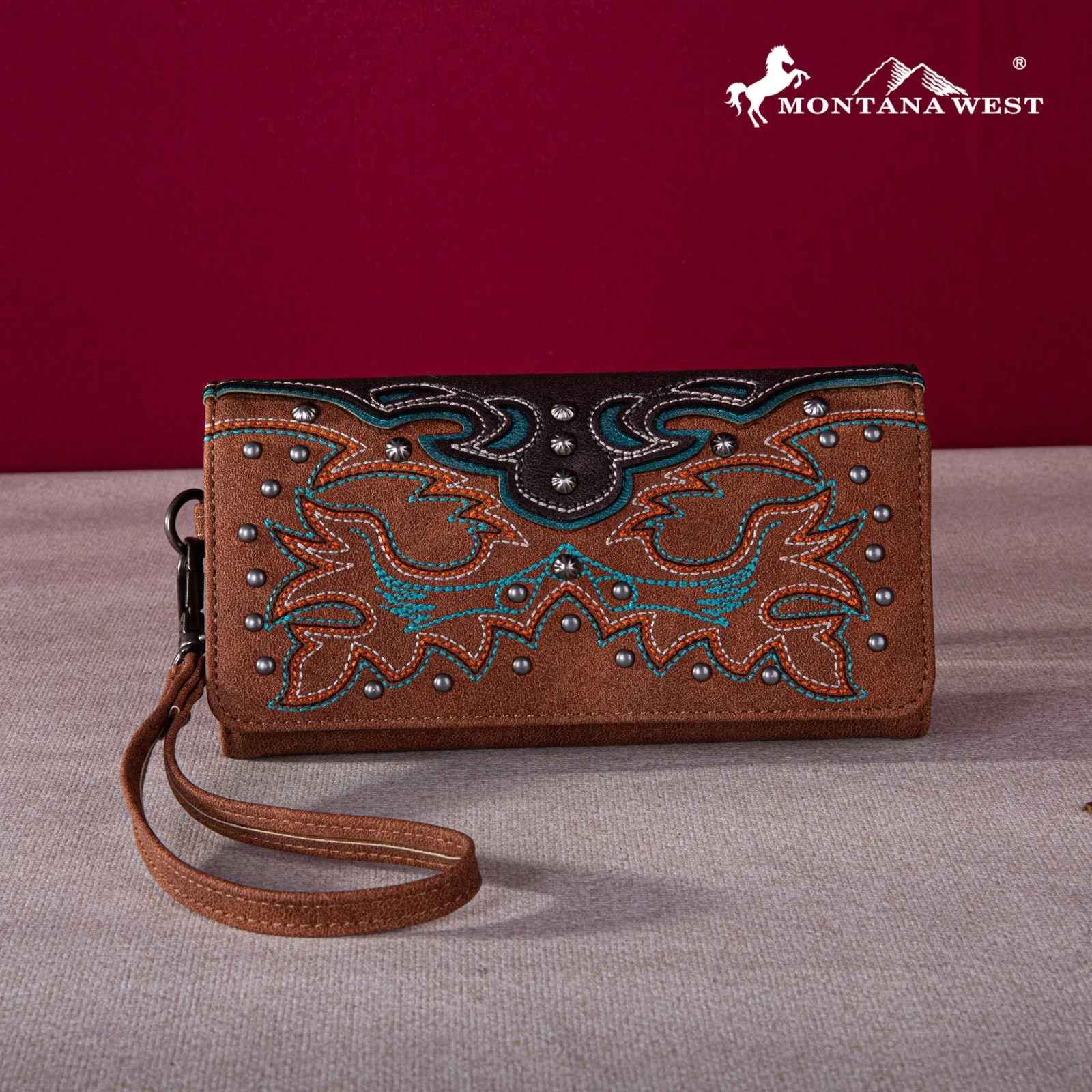 Montana West Embroidered Collection Wallet