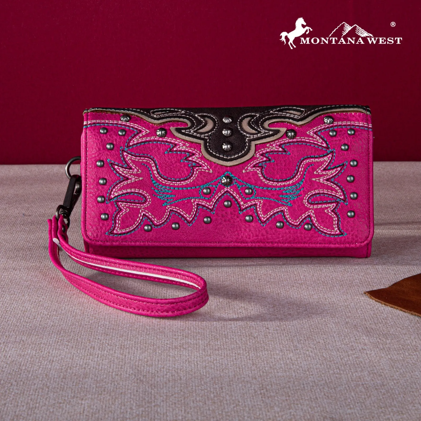 Montana West Embroidered Collection Wallet