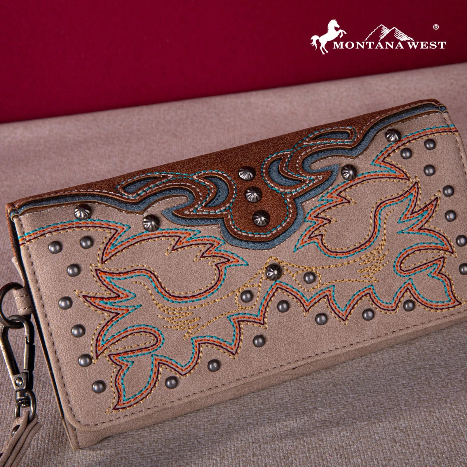 Montana West Embroidered Collection Wallet