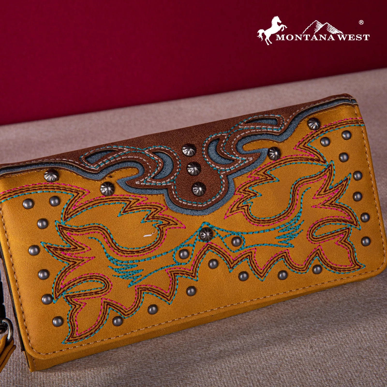 Montana West Embroidered Collection Wallet