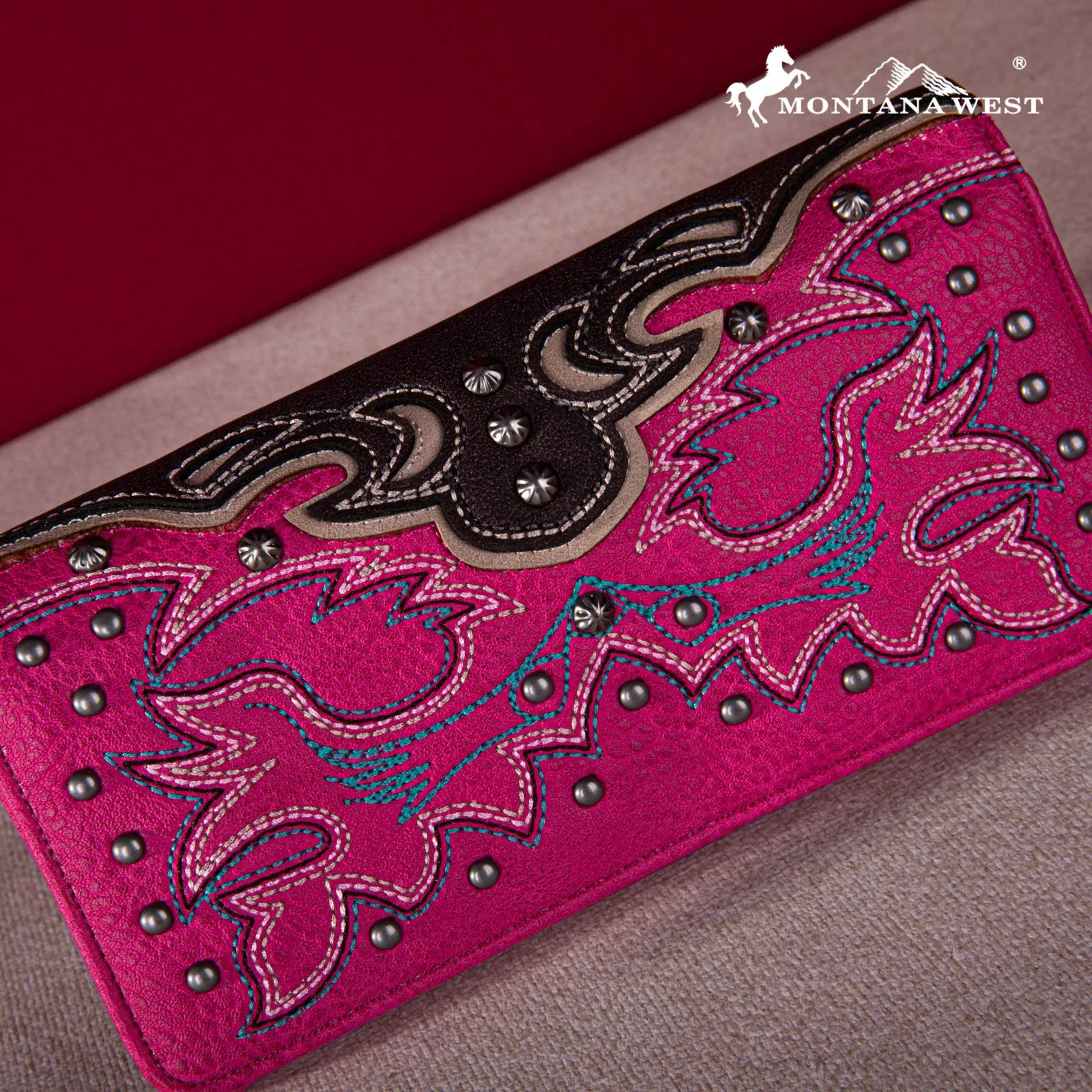 Montana West Embroidered Collection Wallet