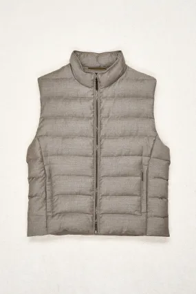 Moorer Mushroom Wool/Cashmere Down Vest