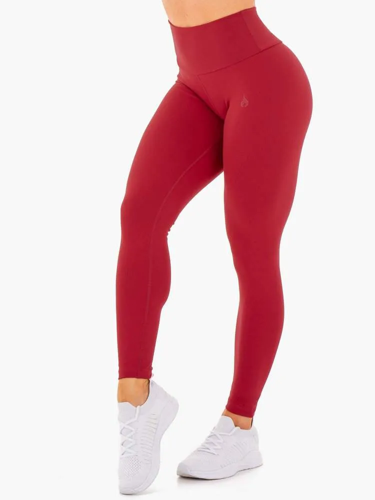 MOTION HIGH WAISTED LEGGINGS RED