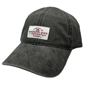 MSU Banner Pigment Dyed & Washed Cap – Charcoal