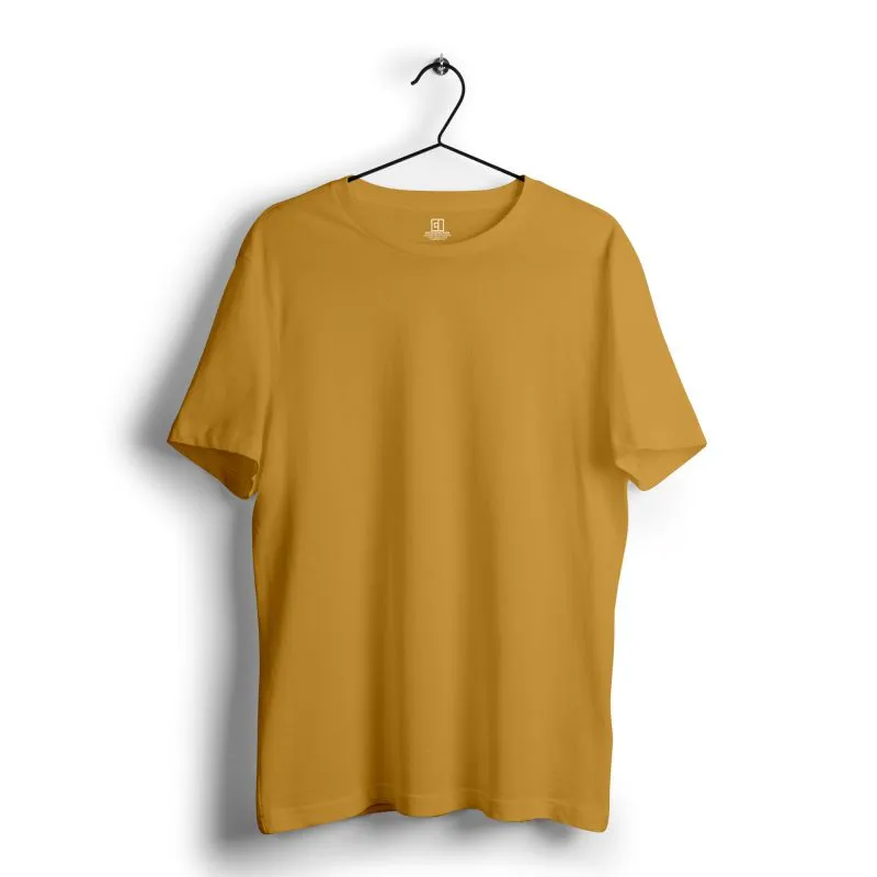 Mustard Yellow Plain Tshirt - Unisex Comfort Fit