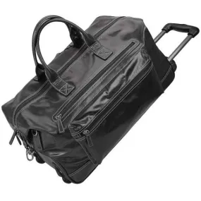 Navigator Nappa Leather Trolley Travel Bag | Black