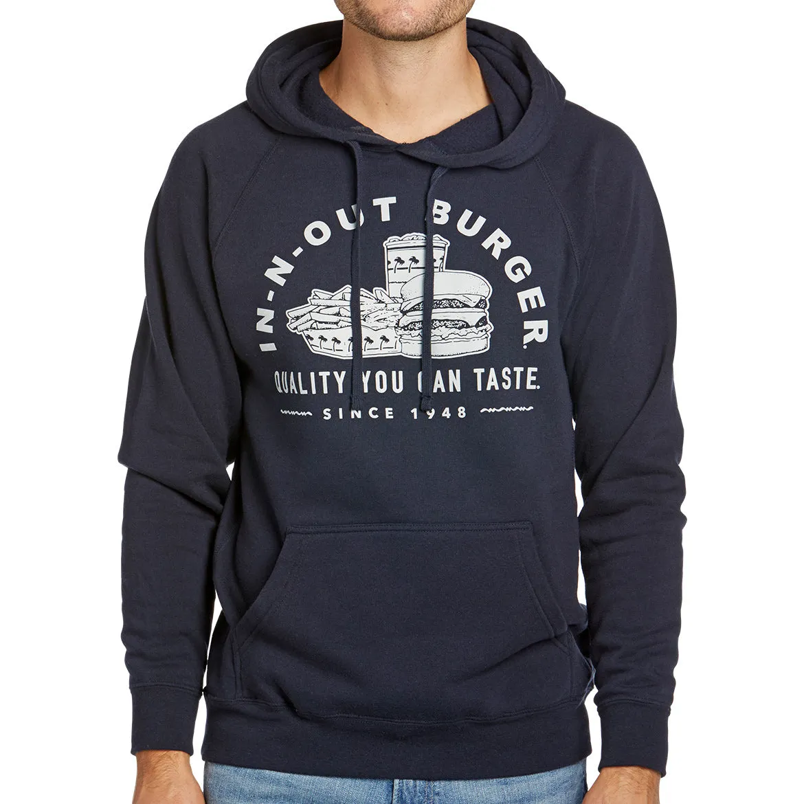 NAVY HOODED SWEATSHIRT