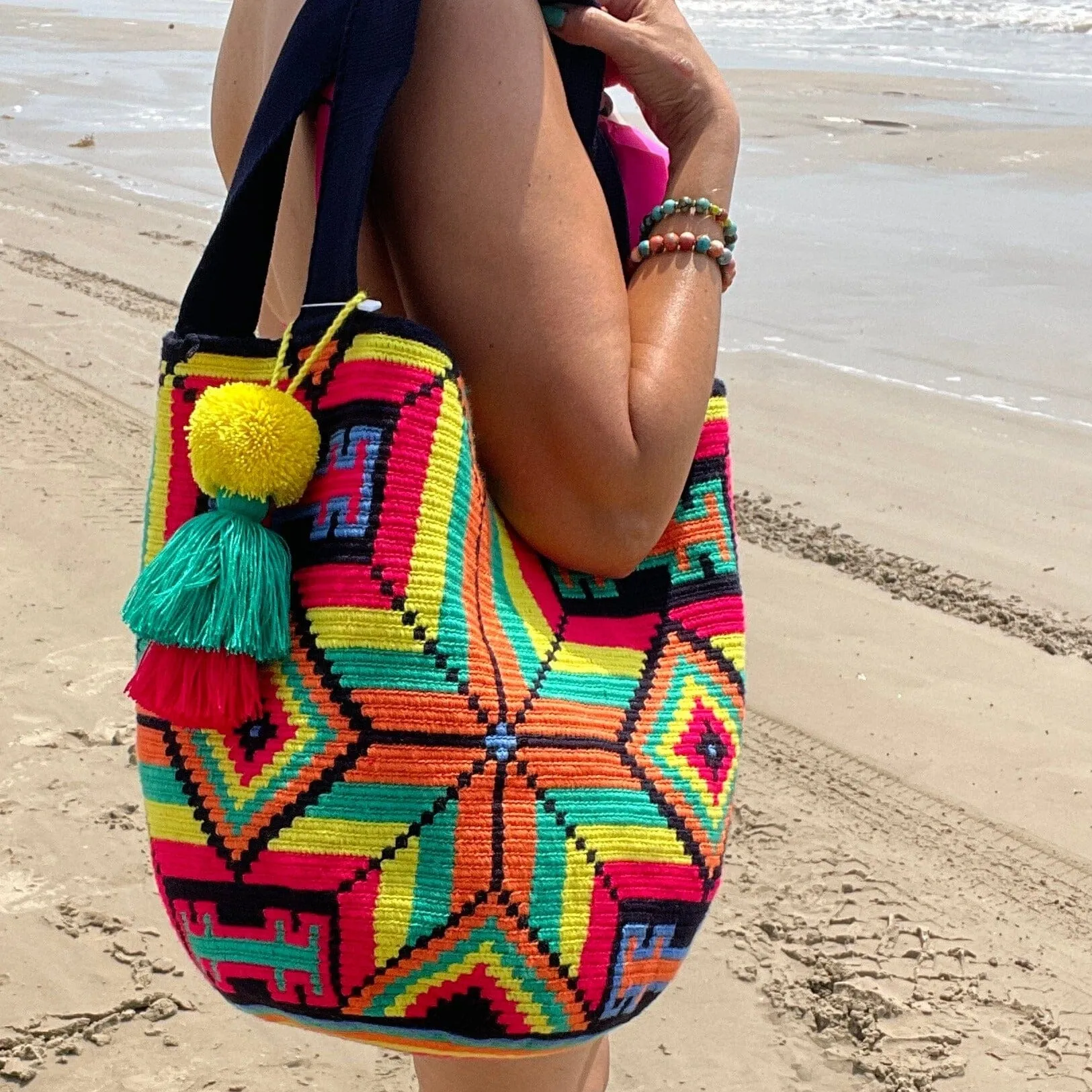 Neon Summer Maxi Tote Bags | Extra Large Beach Tote | XL