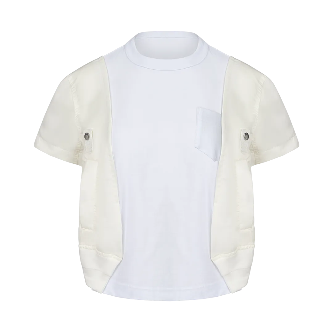 Nylon Twill X Cotton T-Shirt