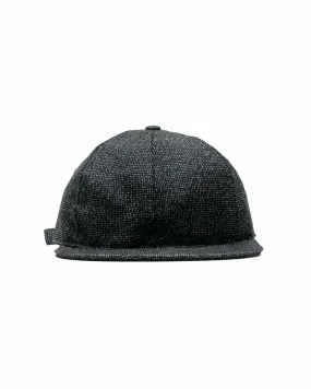 paa Floppy Ball Cap Black Shetland Wool Space Tweed