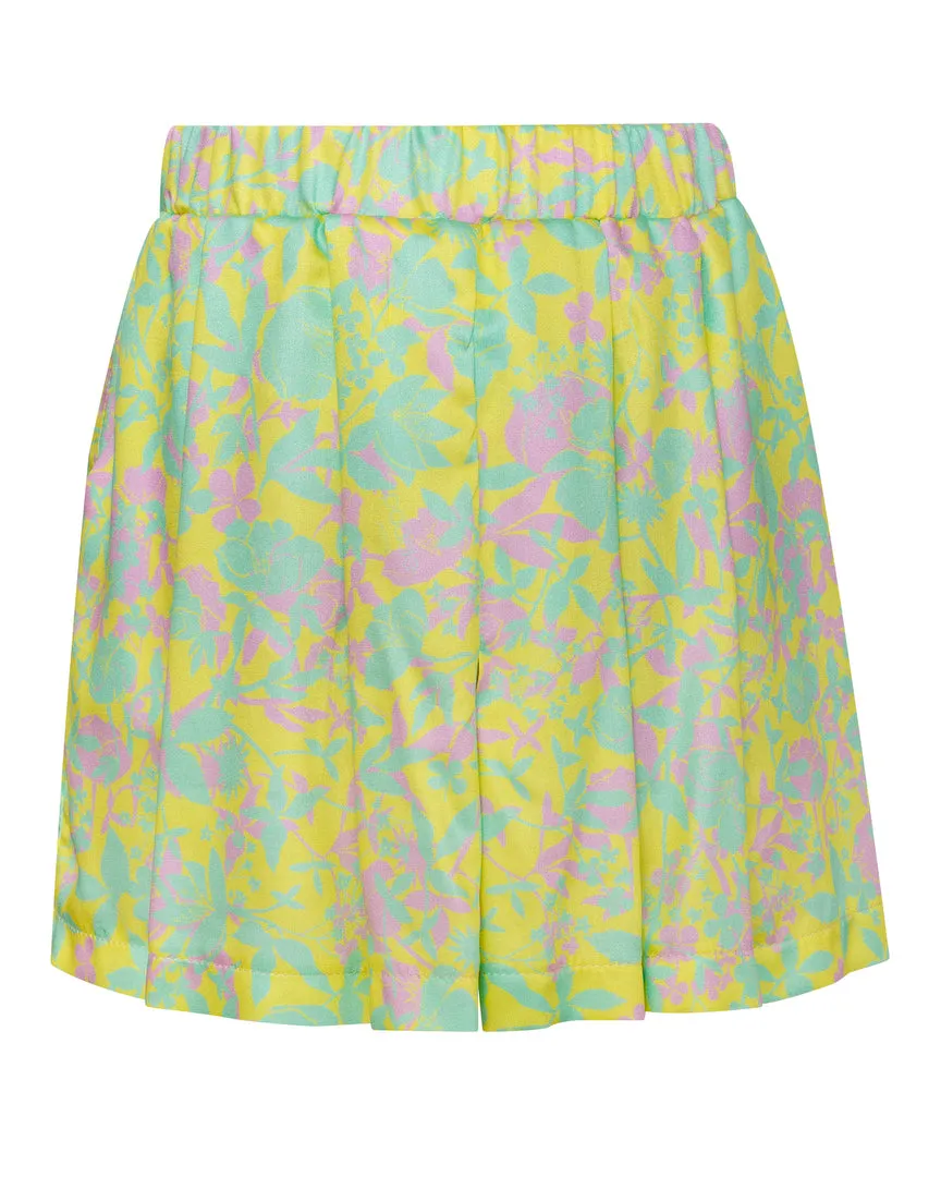 PAADE MODE RETURN TO NATURE Viscose Pleated Skorts in Anemone