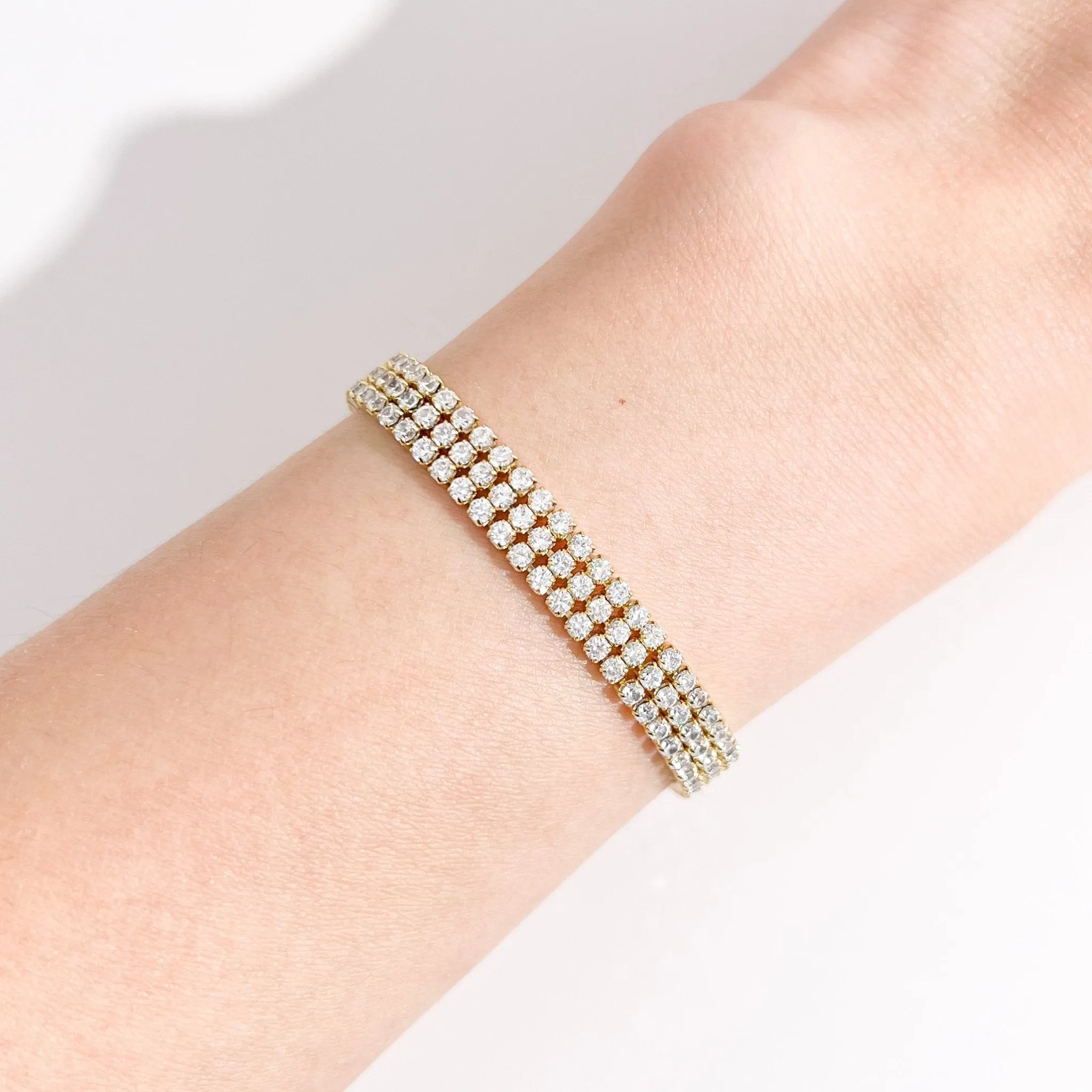 Pave Gems Bracelet in Gold