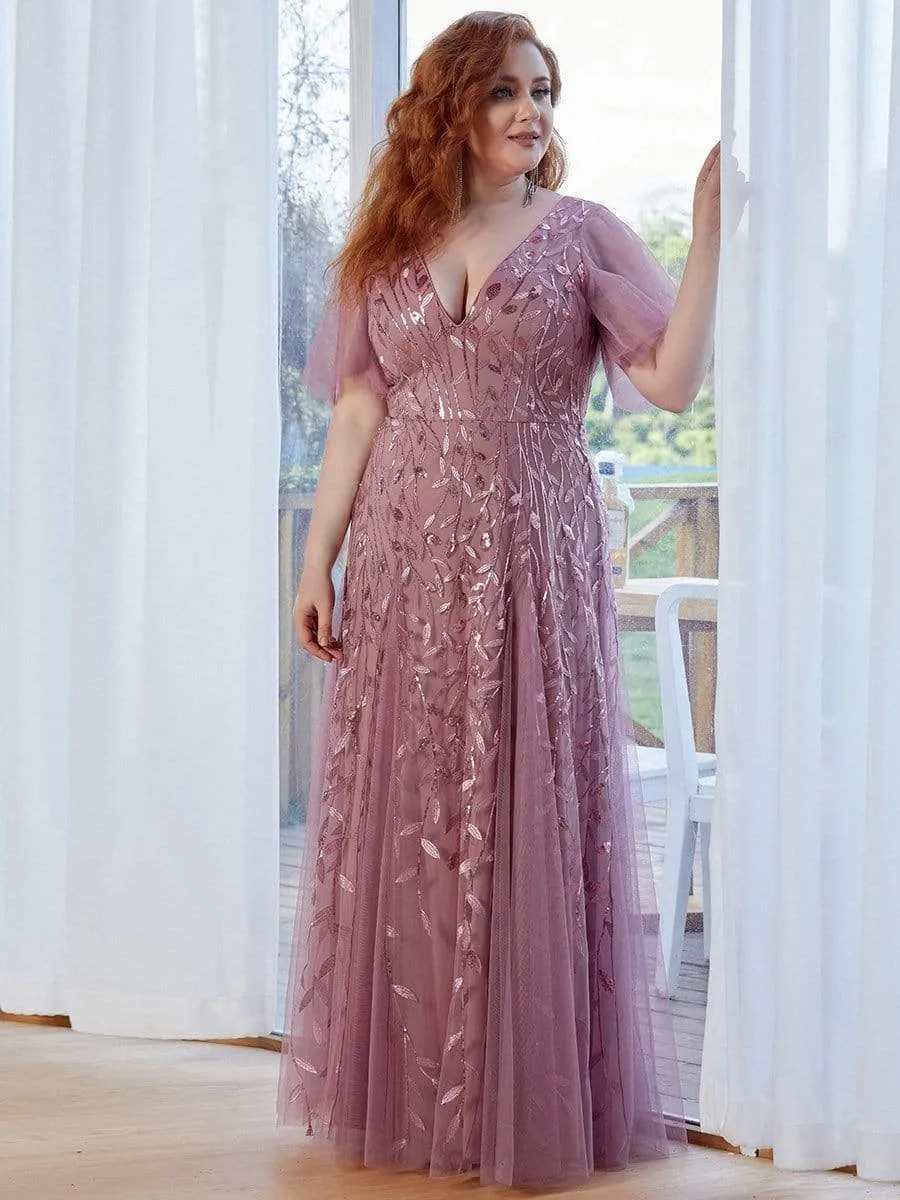 Plus Size Floor Length Formal Evening Gowns for Weddings