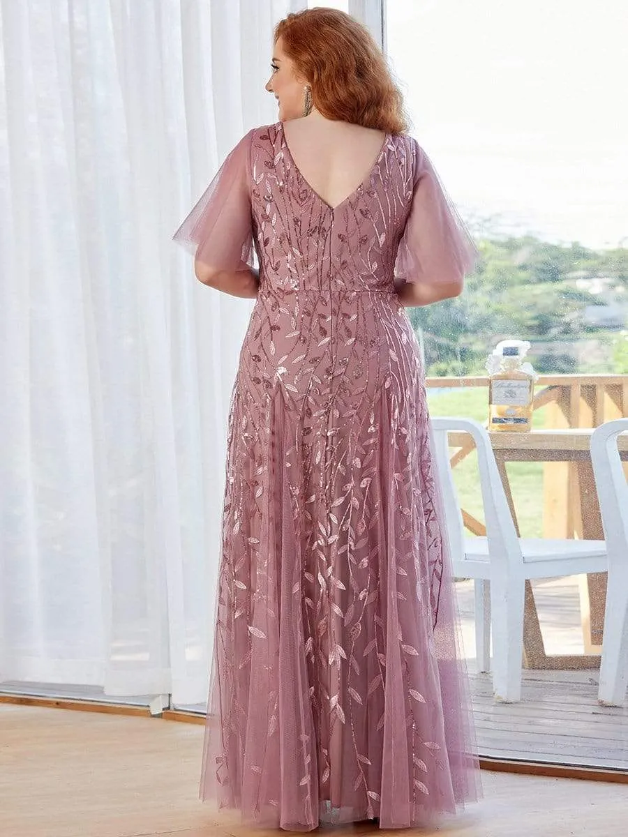 Plus Size Floor Length Formal Evening Gowns for Weddings