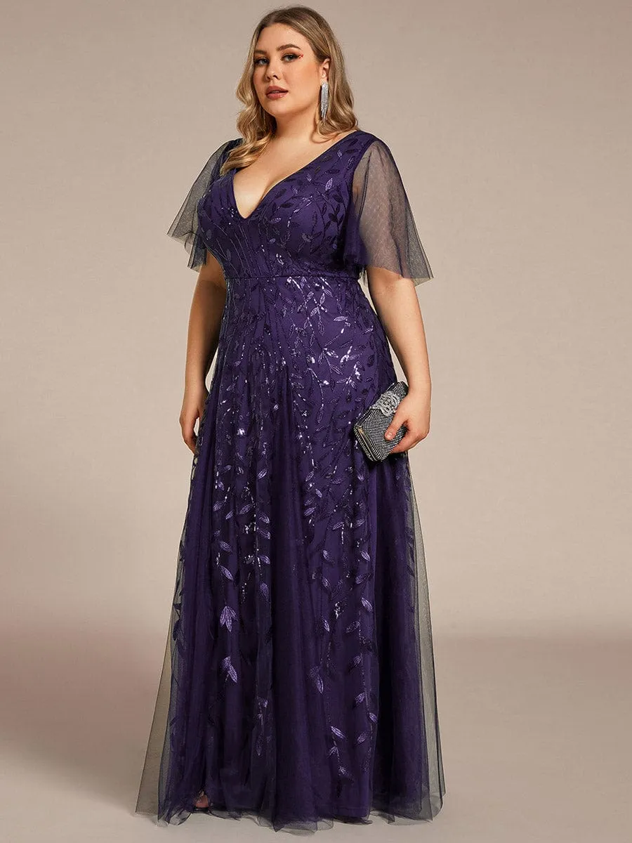 Plus Size Floor Length Formal Evening Gowns for Weddings