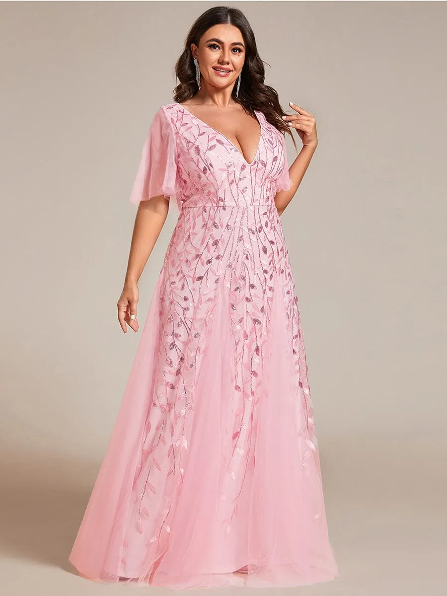 Plus Size Floor Length Formal Evening Gowns for Weddings