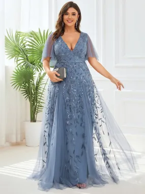 Plus Size Floor Length Formal Evening Gowns for Weddings