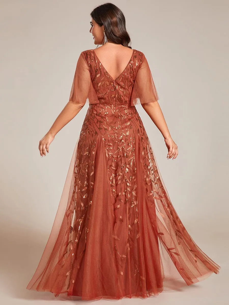 Plus Size Floor Length Formal Evening Gowns for Weddings