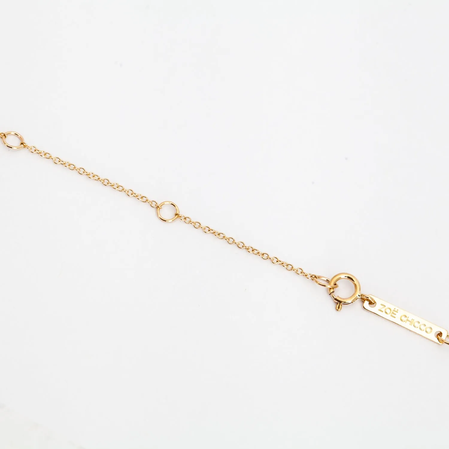 Princess Diamond & Pavé Bar Necklace