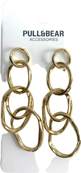 Pull&Bear Metallic Chain Link Dangle Earrings