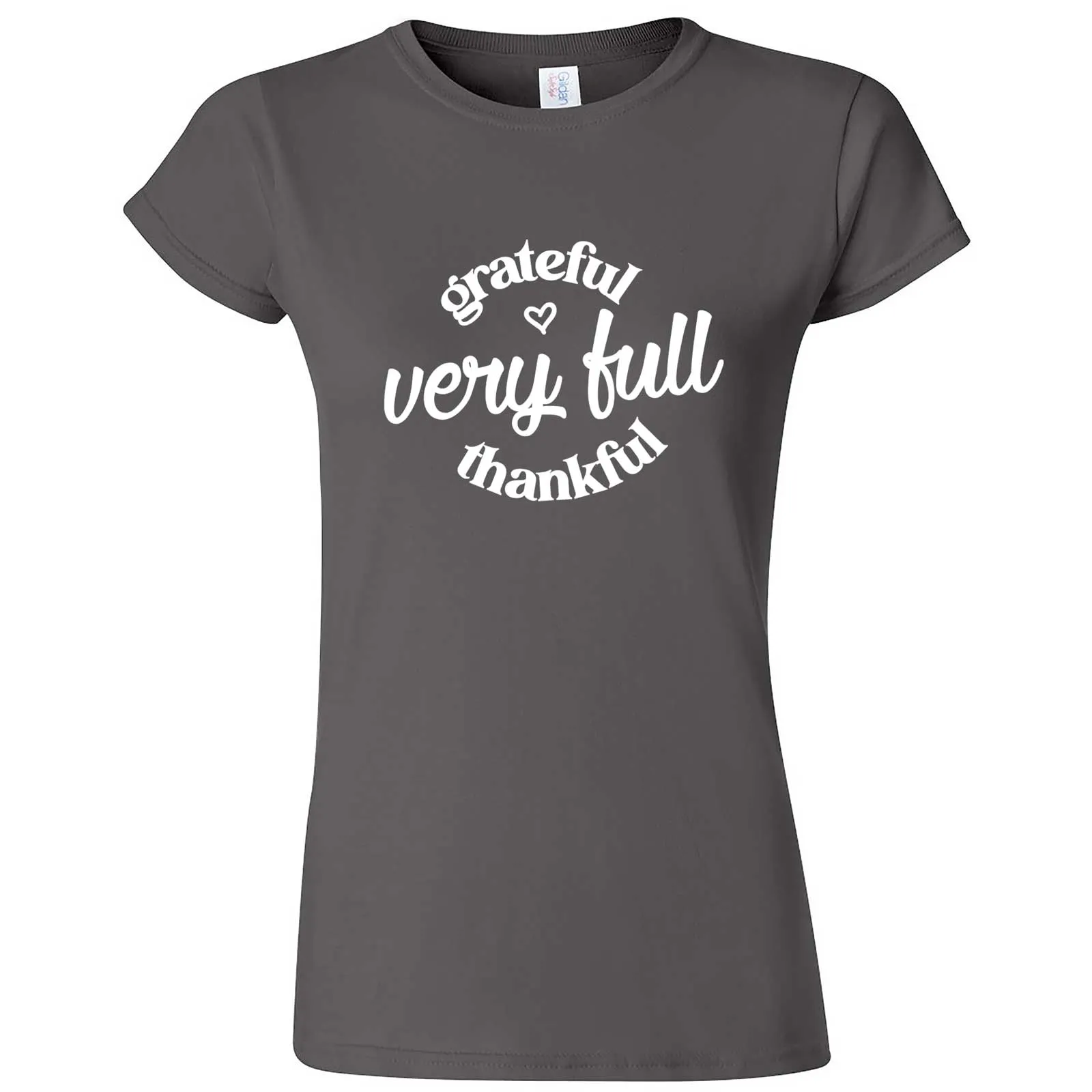 "Grateful, Very Full, Thankful" women's t-shirt