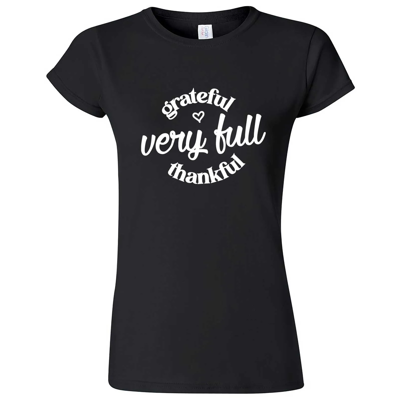 "Grateful, Very Full, Thankful" women's t-shirt