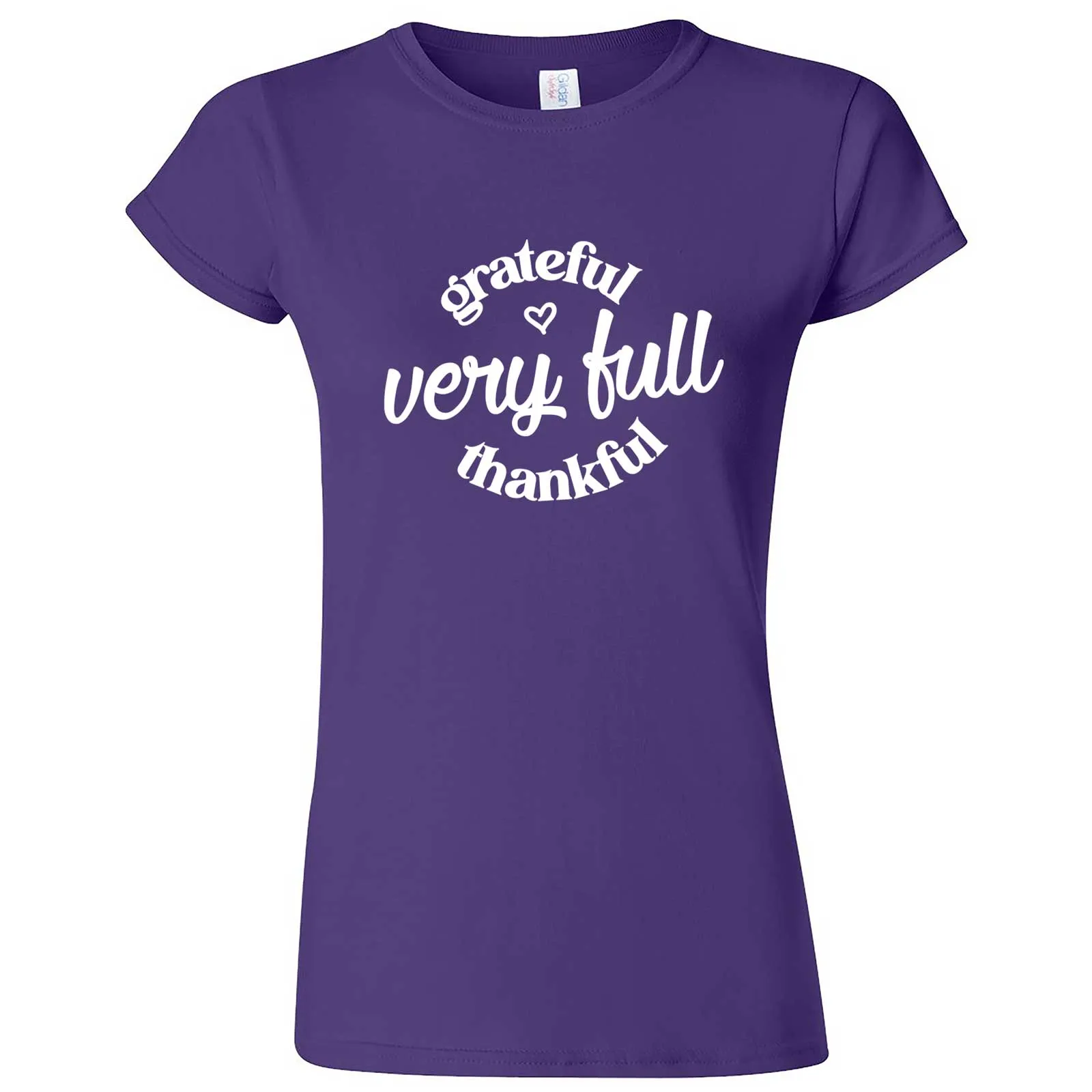 "Grateful, Very Full, Thankful" women's t-shirt