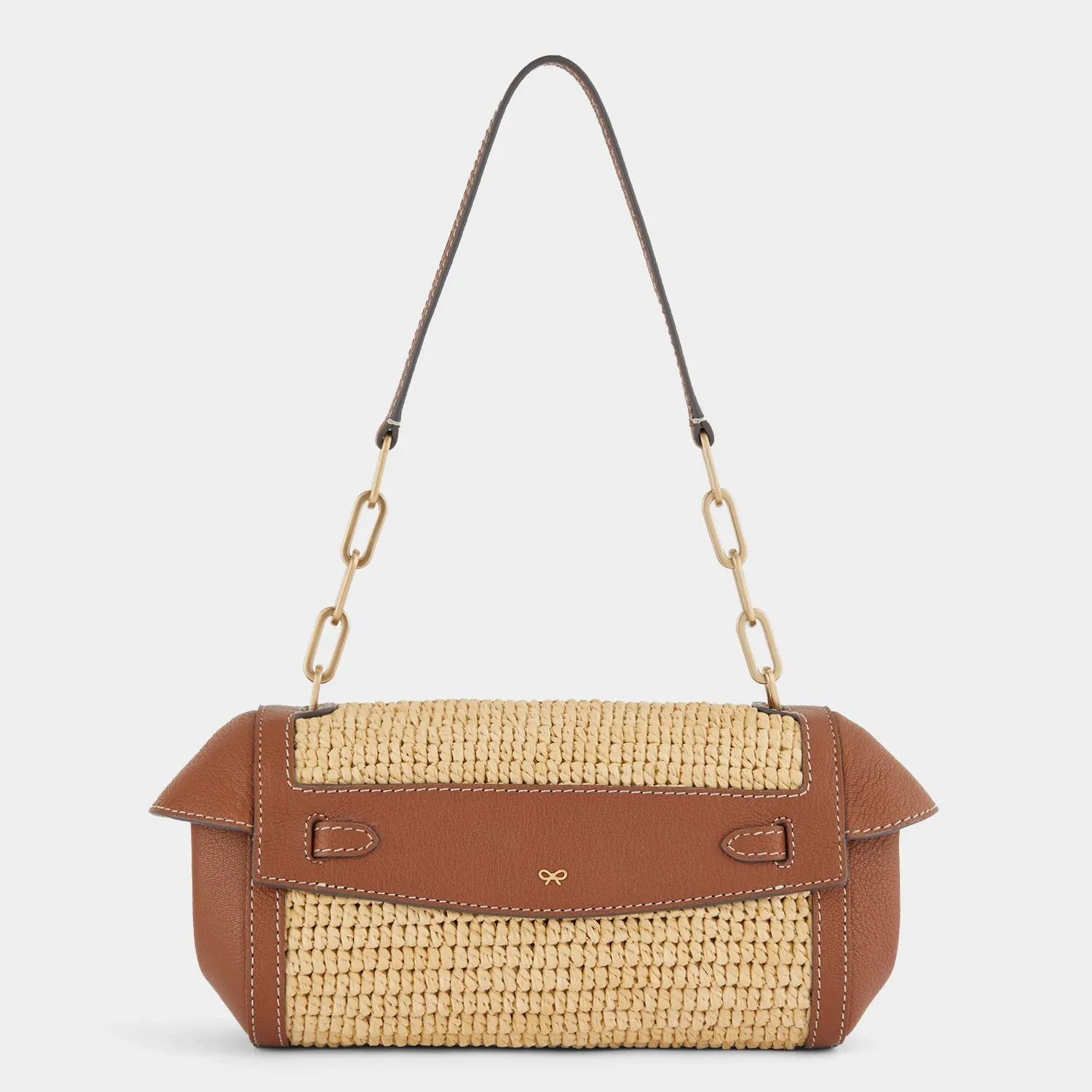 Raffia Tube Shoulder Bag