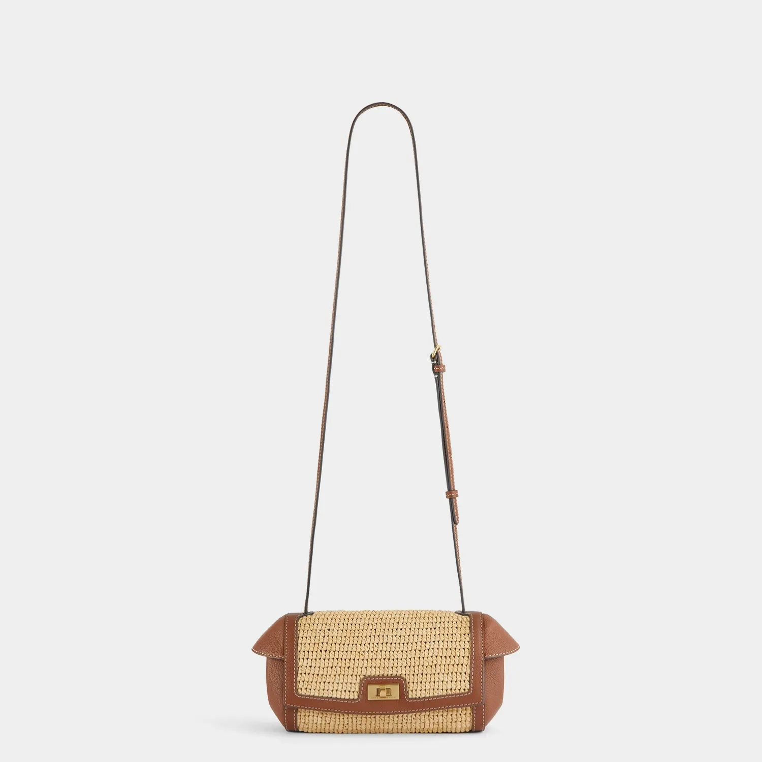 Raffia Tube Shoulder Bag