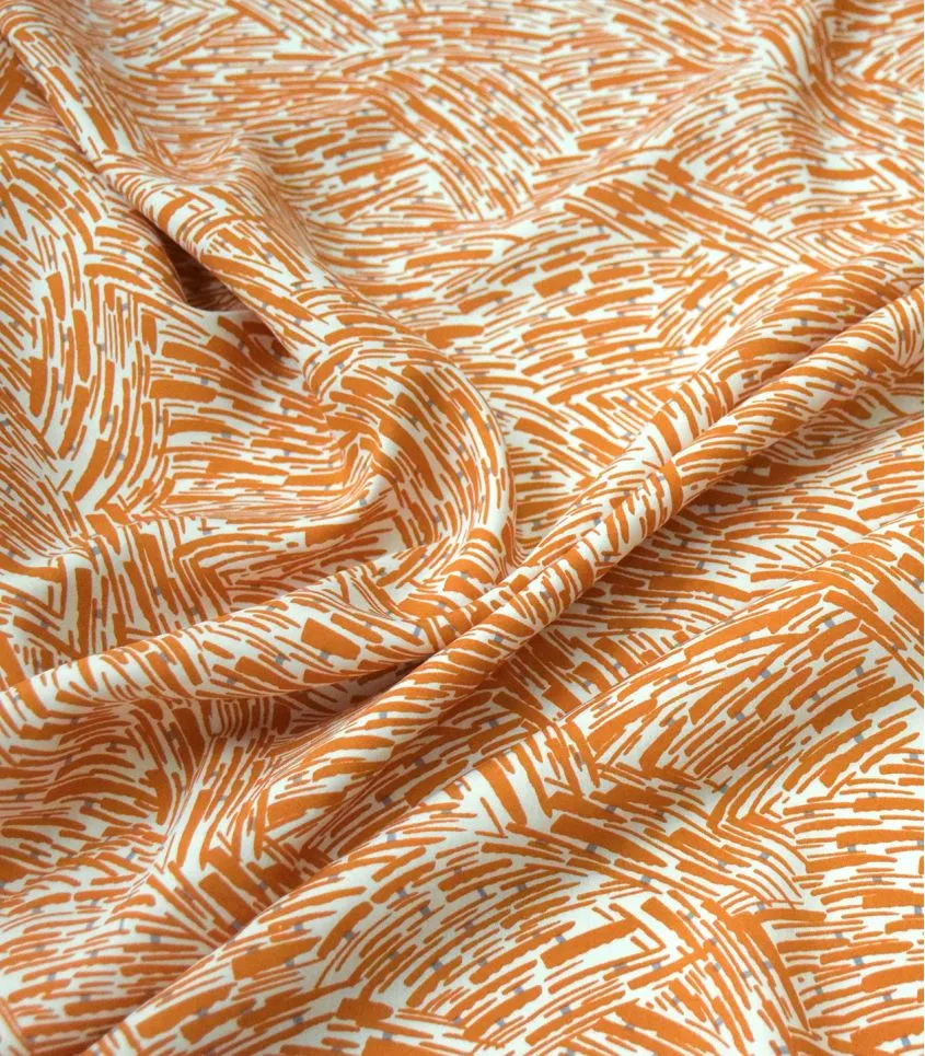 Rayon Challis Fabric From France in Canyon Wind