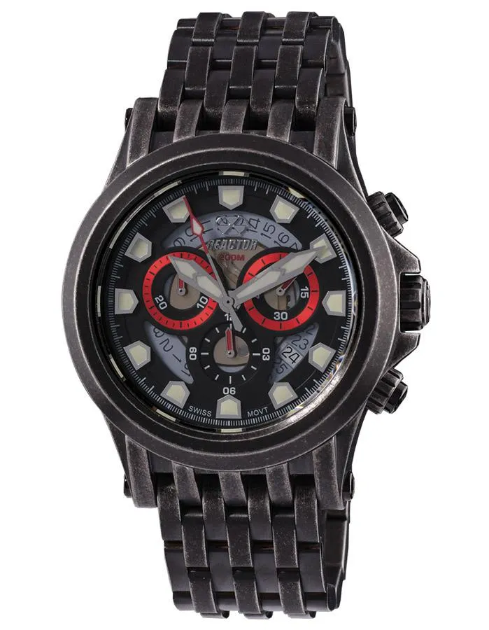 Reactor Mens Einstein Watch - Battleworn Finished - Chronograph - Bracelet