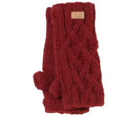 Red hand warmers, Made from 100% wool on the oustide, and fleece lined inside. :)