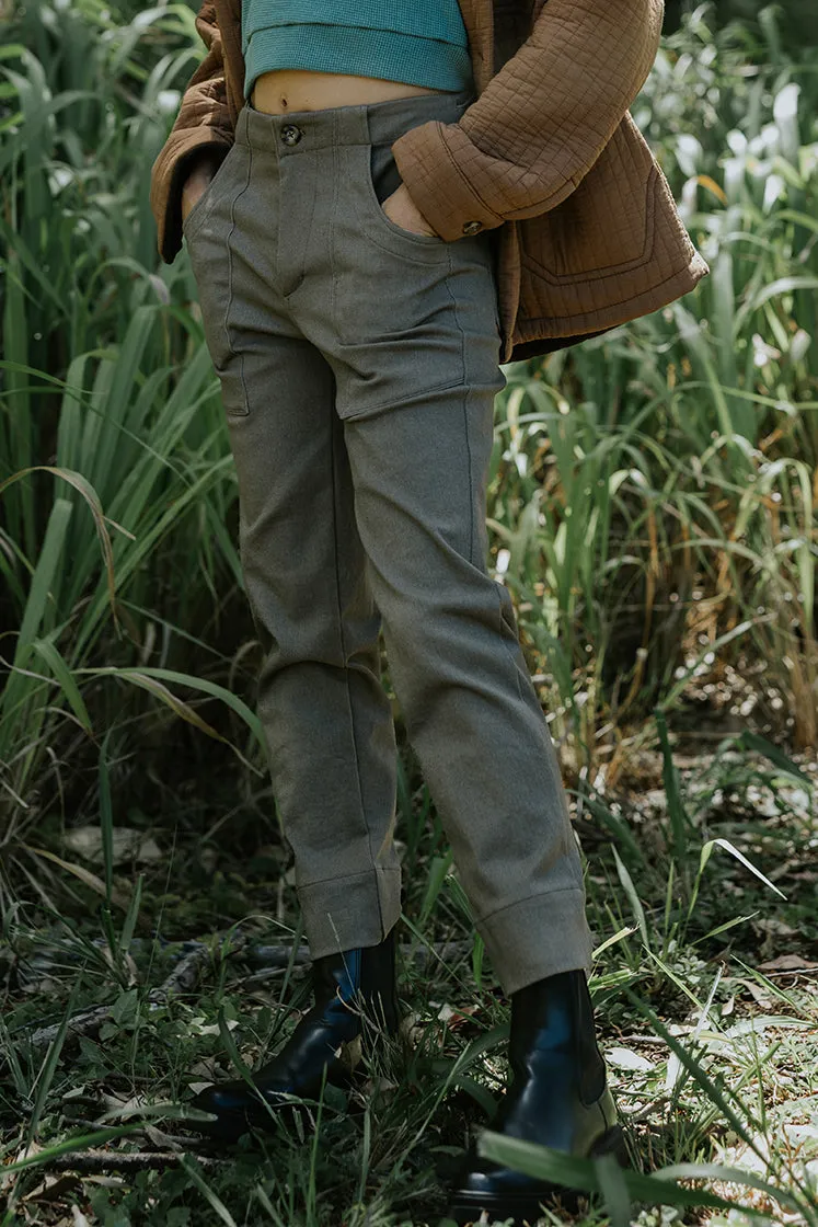 Retro Pocket Pants - Brown Twill