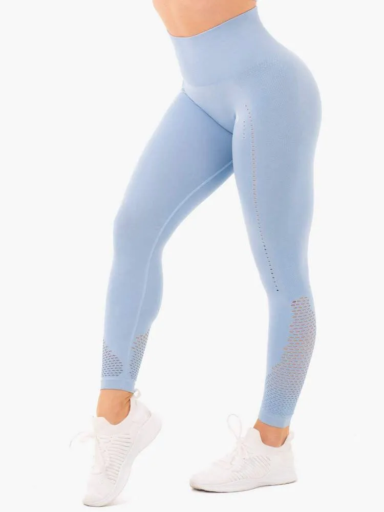 SEAMLESS STAPLES LEGGINGS DENIM BLUE MARL