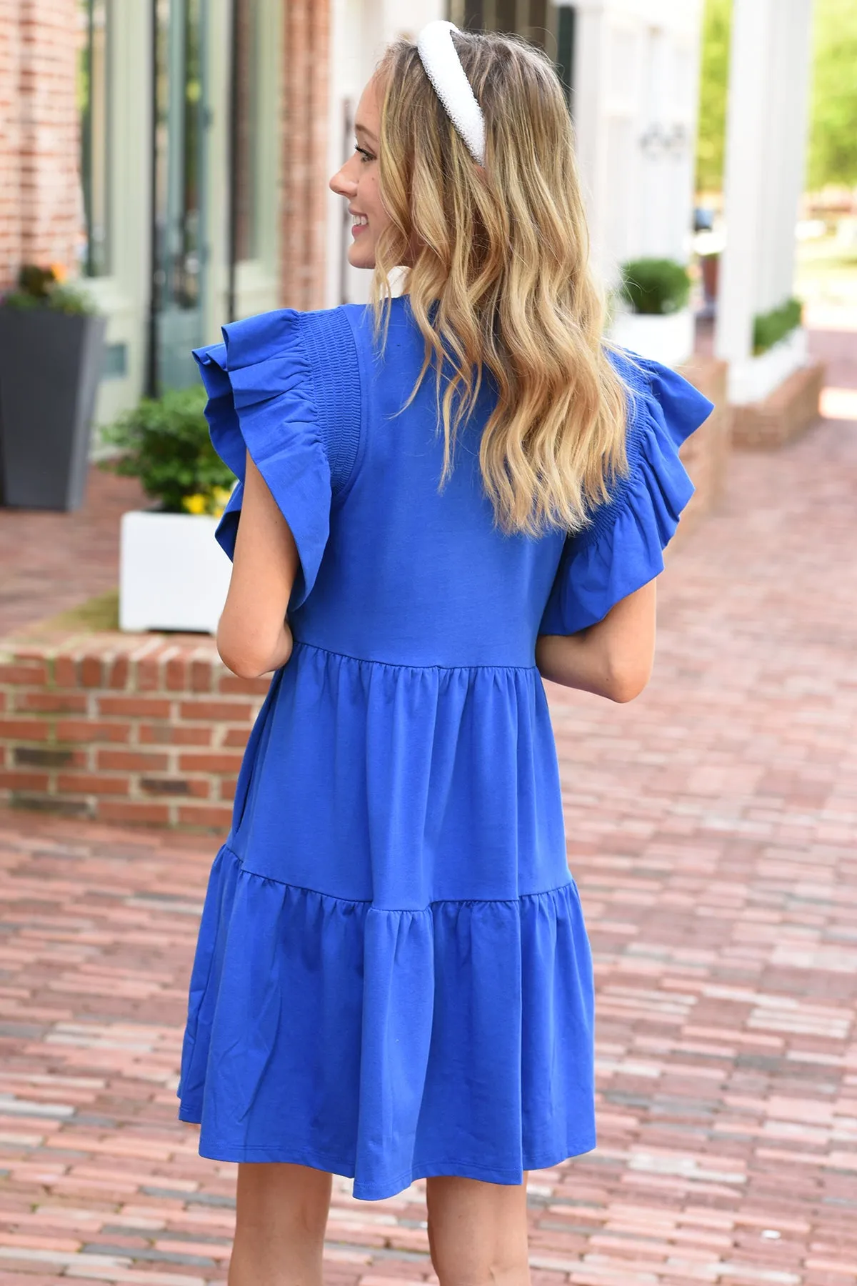 SERVING LOOKS DRESS -COBALT BLUE