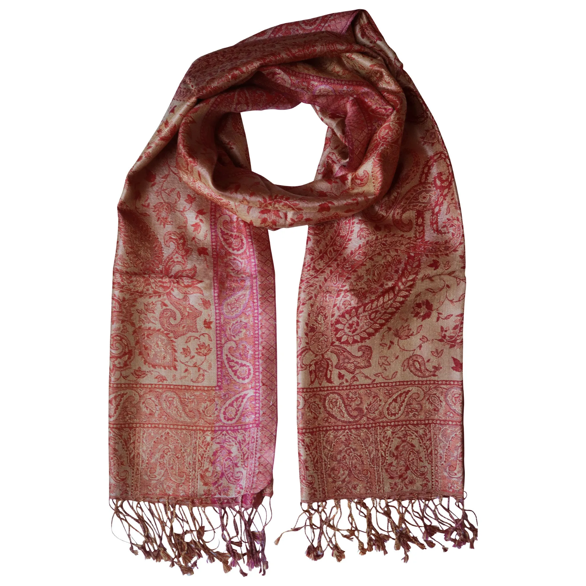 Silk Jacquard Stole (Large) - Various Colours