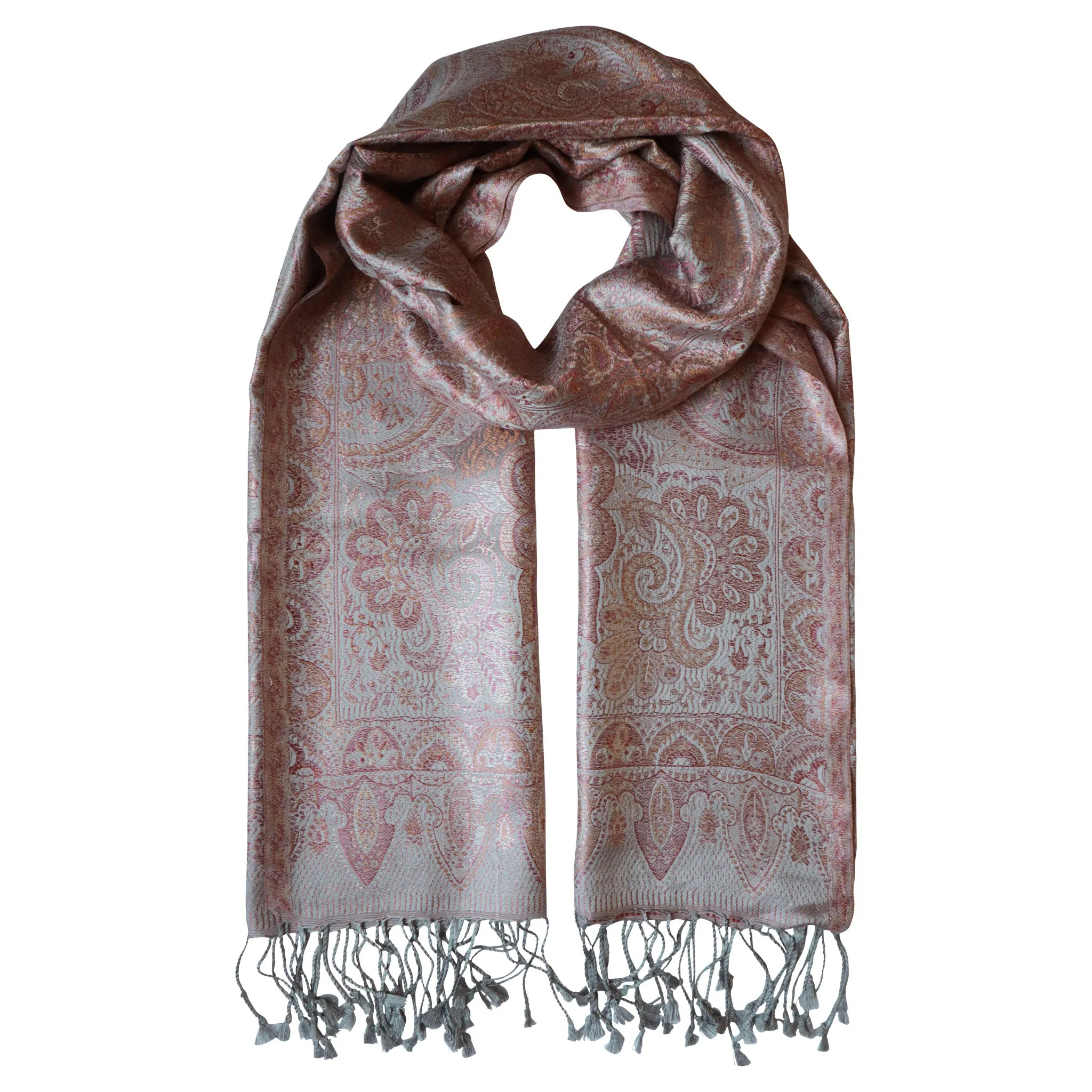 Silk Jacquard Stole (Large) - Various Colours