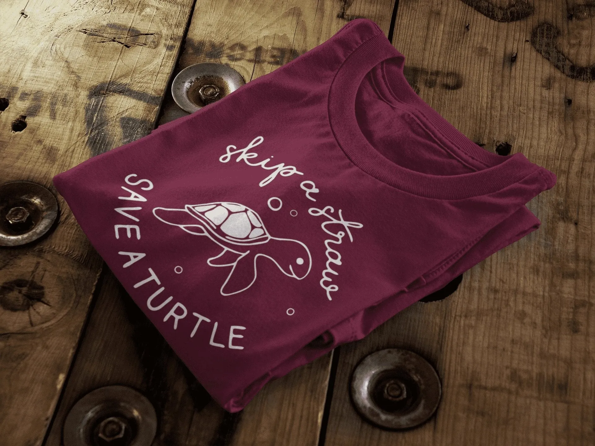 Skip a Straw, Save a Turtle | Organic Cotton | Vegan Unisex T-Shirt