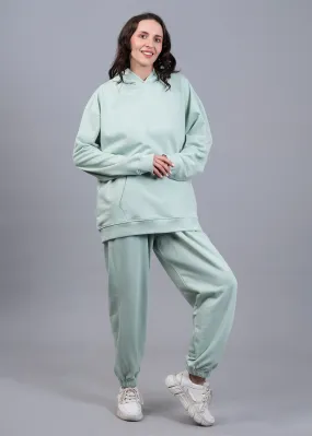 Solid Mint Green Terry Co ord Set For Womens | Pronk