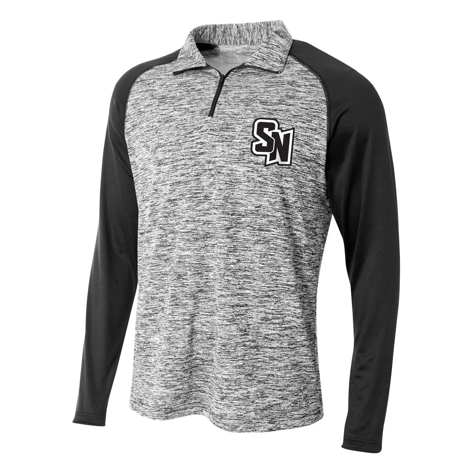 Spy Ninjas LCP Youth Space-Dye Tech 1/4 Zip Pullover - Grey / Black