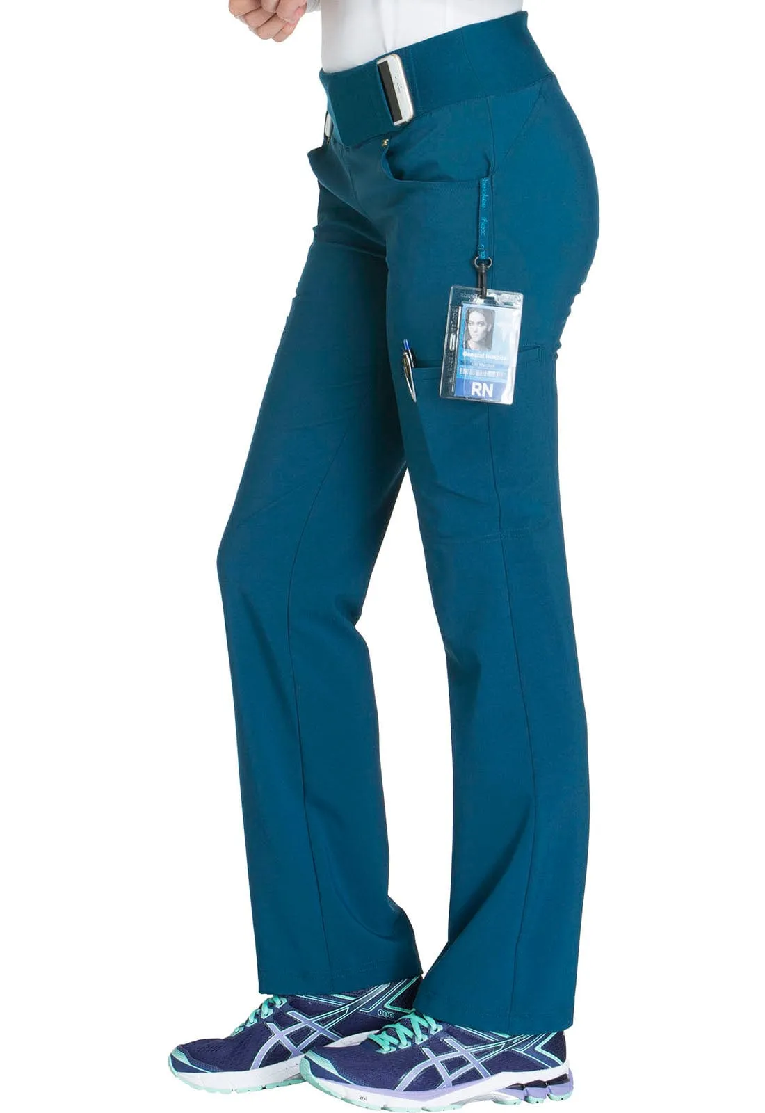 St George's iFlex PETITE Pull-on Scrub Pant Caribbean Blue - Inseam 28.5" (72cm) STG-CK002PCAR