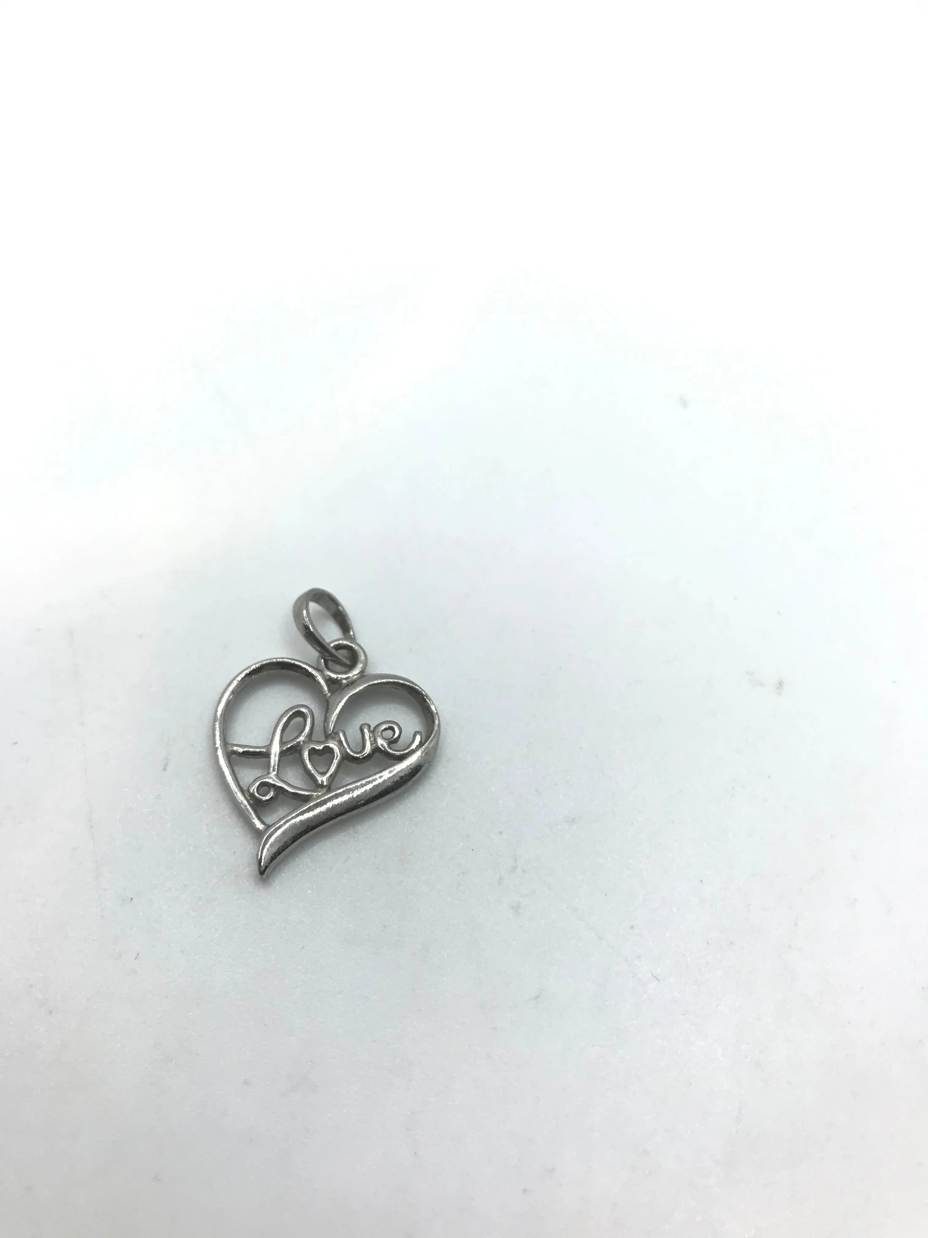 Sterling silver love pendant