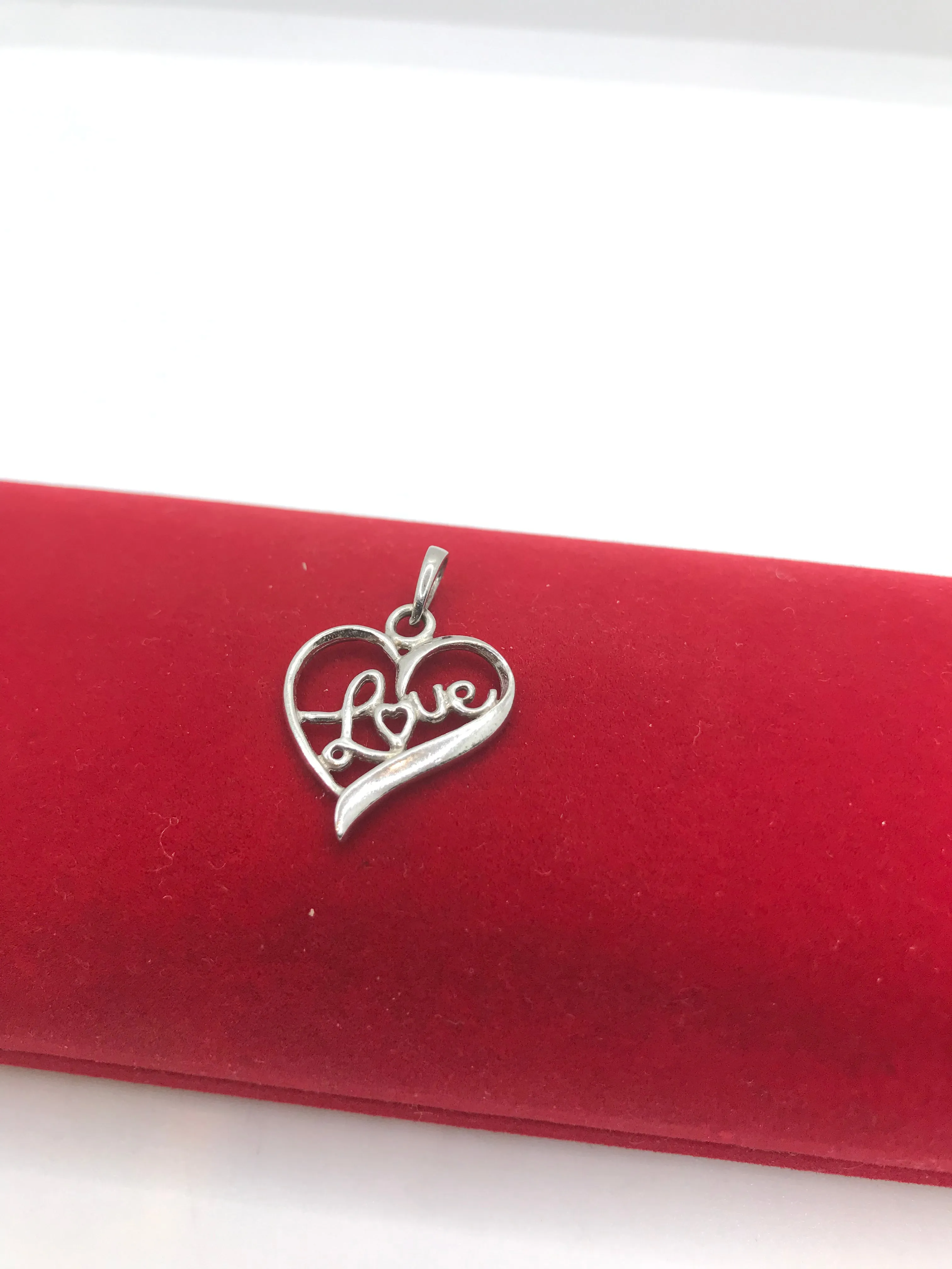 Sterling silver love pendant