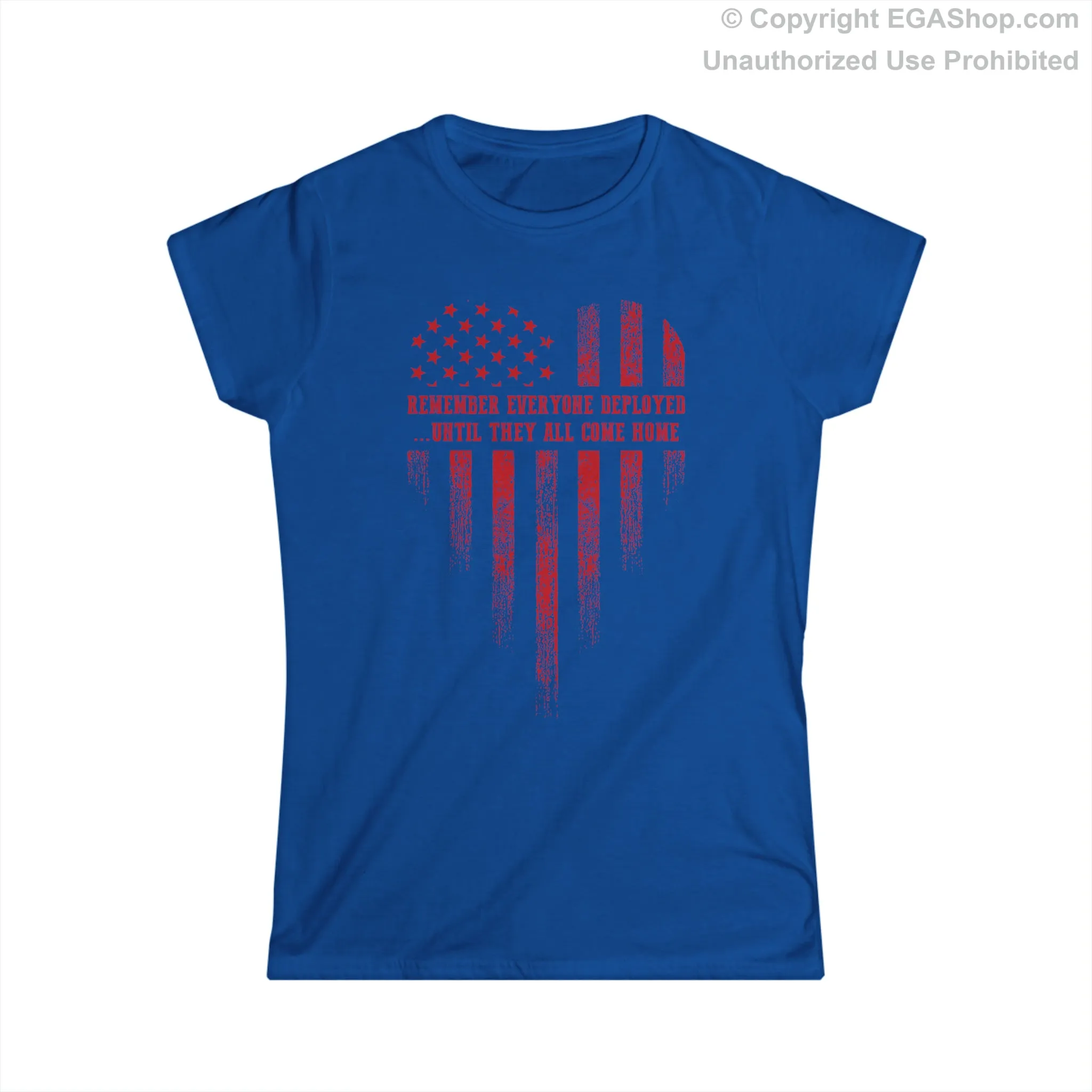 T-Shirt, Ladies Fit: R.E.D. Heart American Flag