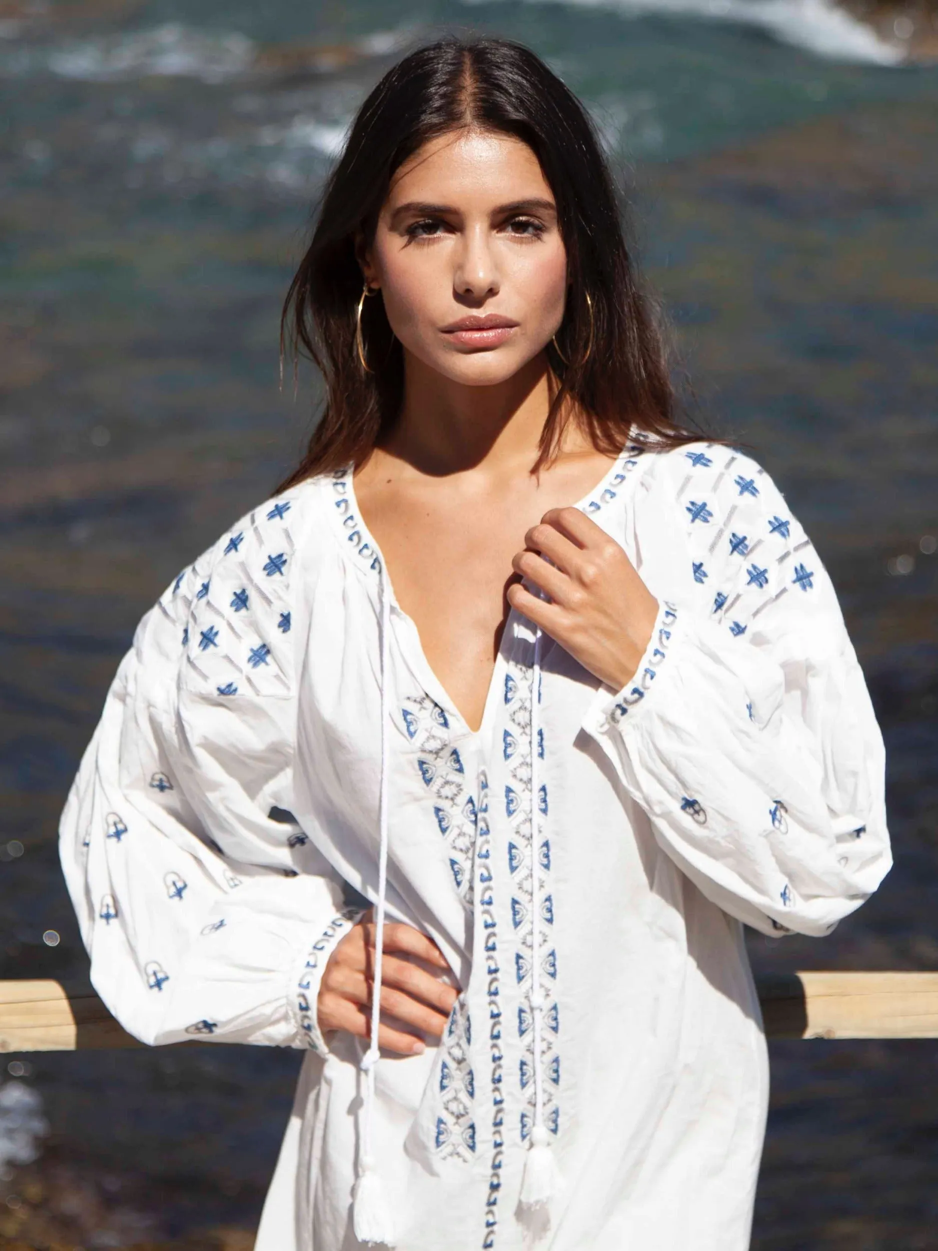 Tallulah Kaftan Dress | White