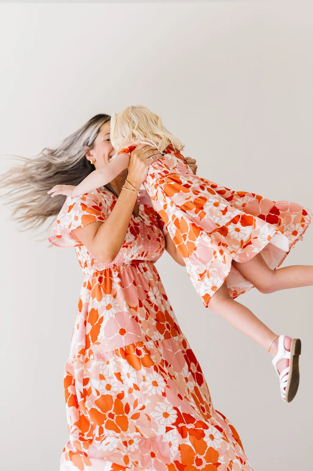 Tayla Dress in Tangerine - Kids