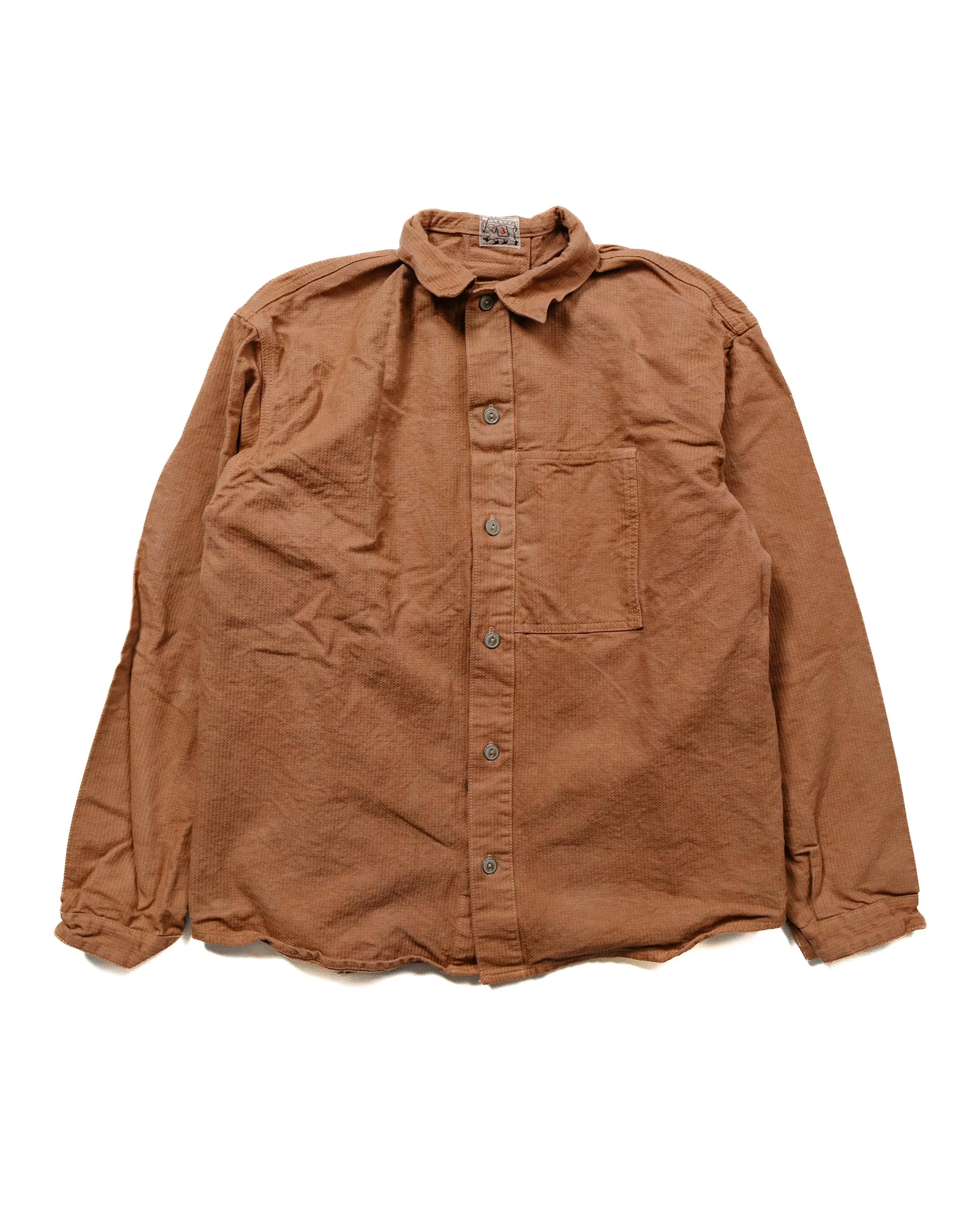 Tender Type 462 Millwheel Shirt Barley Twist Cotton Twill Tan Wattle Dyed