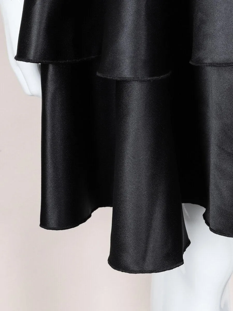 Tiered Black Plus Size Party Dress